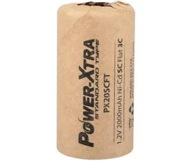 Power-Xtra Powertype PX2000SCP – 1.2 V 2000 mAh SC Ni-Cd Şarjlı Pil – 10C